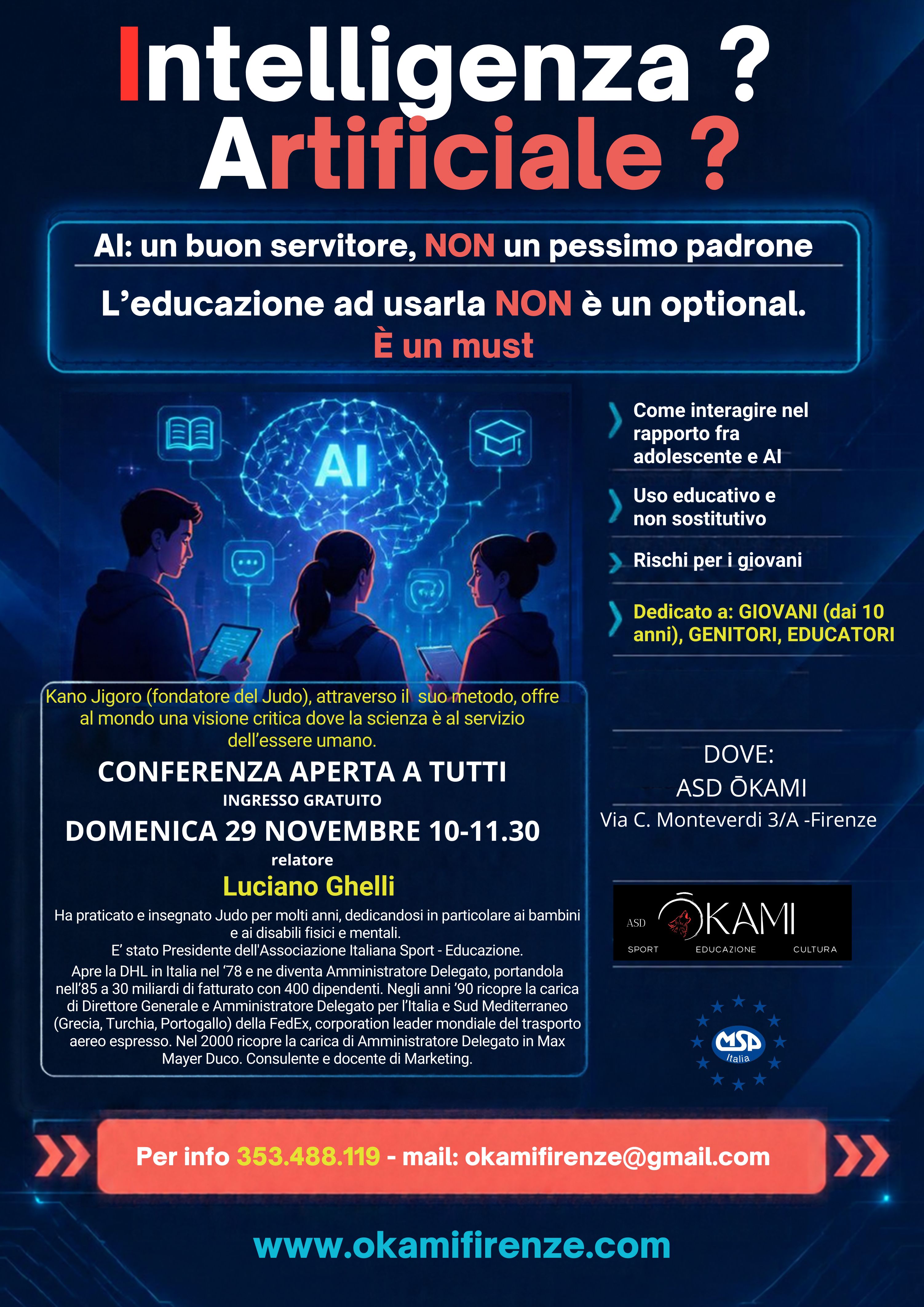 CONFERENZA SULL' INTELLIGENZA ARTIFICIALE con Luciano Ghelli